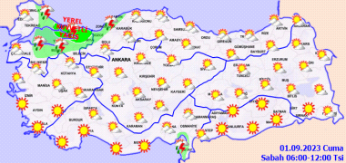 1 Eylül Cuma hava durumu ve sıcaklıkları nasıl olacak? Meteoroloji o bölgeleri uyardı,
