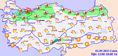 1 Eylül Cuma hava durumu ve sıcaklıkları nasıl olacak? Meteoroloji o bölgeleri uyardı,