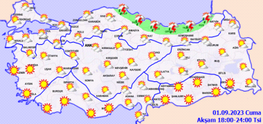 1 Eylül Cuma hava durumu ve sıcaklıkları nasıl olacak? Meteoroloji o bölgeleri uyardı,