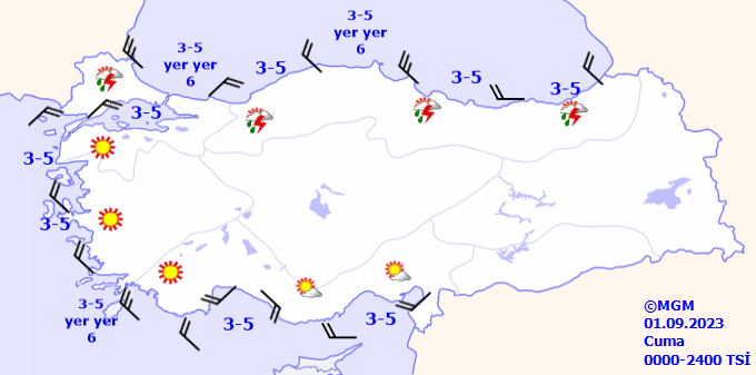 1 Eylül Cuma hava durumu ve sıcaklıkları nasıl olacak? Meteoroloji o bölgeleri uyardı,