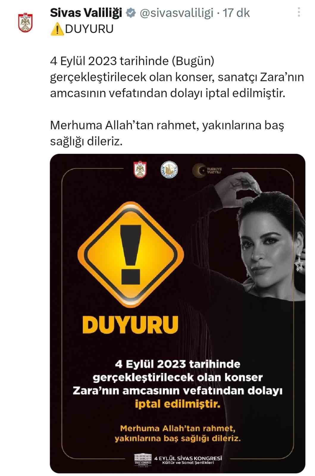 Amcası vefat edince konseri iptal edildi! 