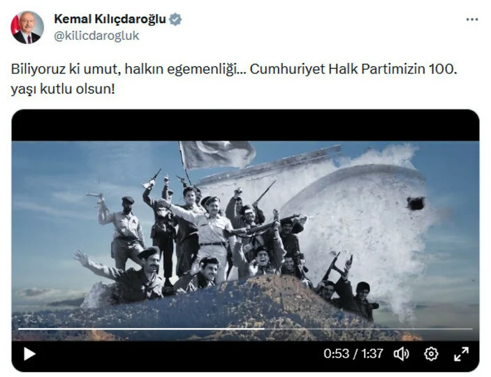 CHP'nin 100 yıl kutlama mesajında skandal paylaşım, EOKA'lı teröristlerin fotoğrafını yayınladılar
