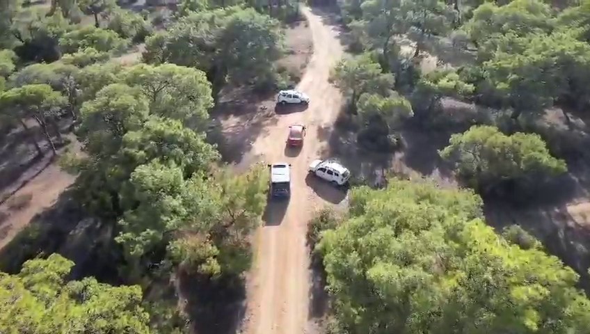 Kaçtığı ormanlık alanda dronla izlendiğini fark etmeyen firari, karşısında jandarmayı görünce şok oldu!