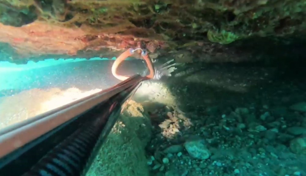 Depreme denizin altında balık avlarken yakalandı! Korku dolu anları amatör kamerayla böyle kaydetti!