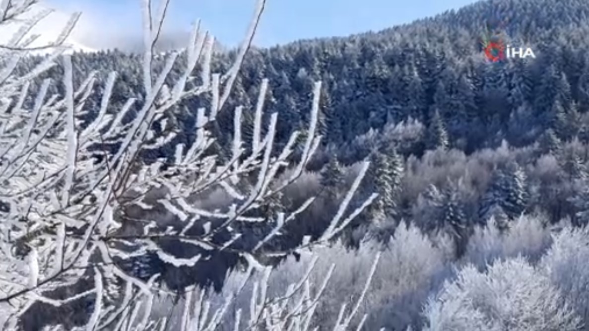 Bolunun meşhur kar manzarasını görmek isteyen aile, yolda mahsur kaldı!