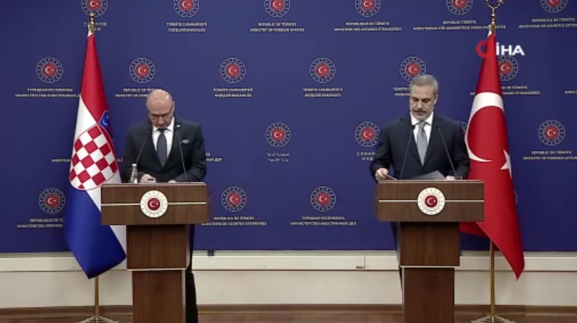 Bakan Fidan, Hırvatistan Dışişleri Bakanı Gordan Grlic Radman ile ortak bir basın toplantısında konuştu