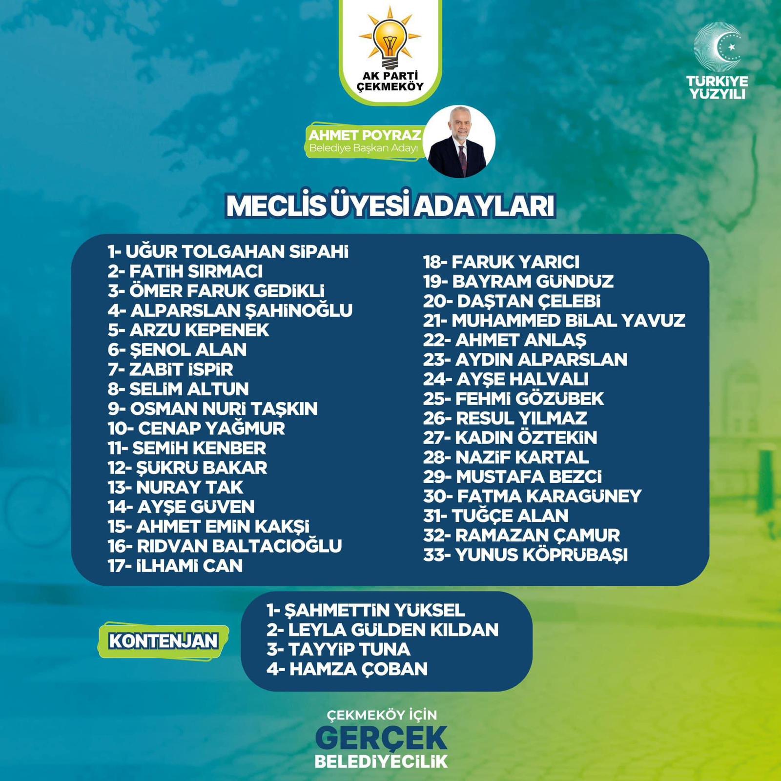 2024 AK Parti Beykoz Belediye Meclis Üyesi Listesi belli oldu