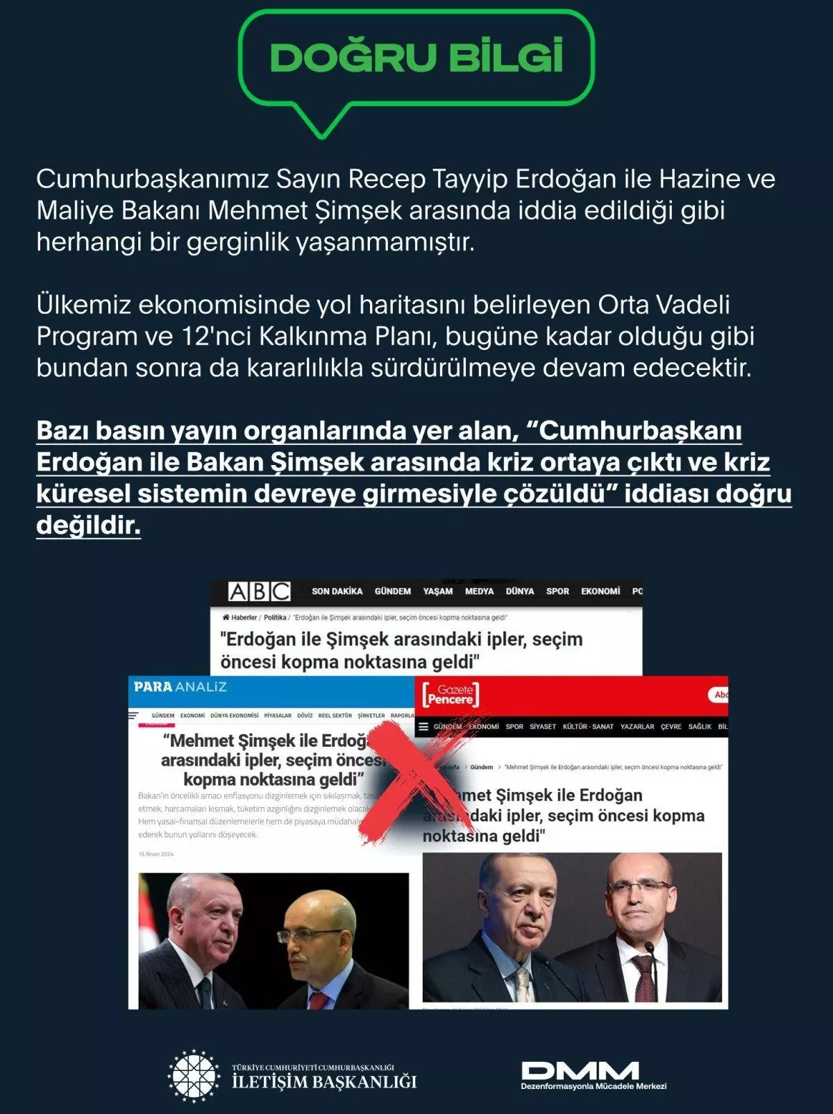 Cumhurbaşkanı Erdoğan ile arasındaki kriz söylentilerine, Bakan Şimşek son noktayı koydu: Üretilen dedikodulara itibar etmeyiniz