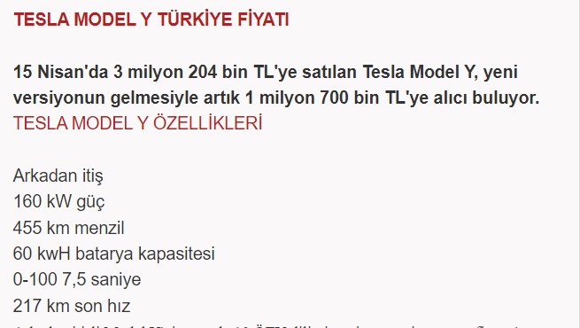 Tesla'nın Türkiye'ye özel tasırımı göz kamaştırdı! Fiyatı bakın ne kadar düştü?