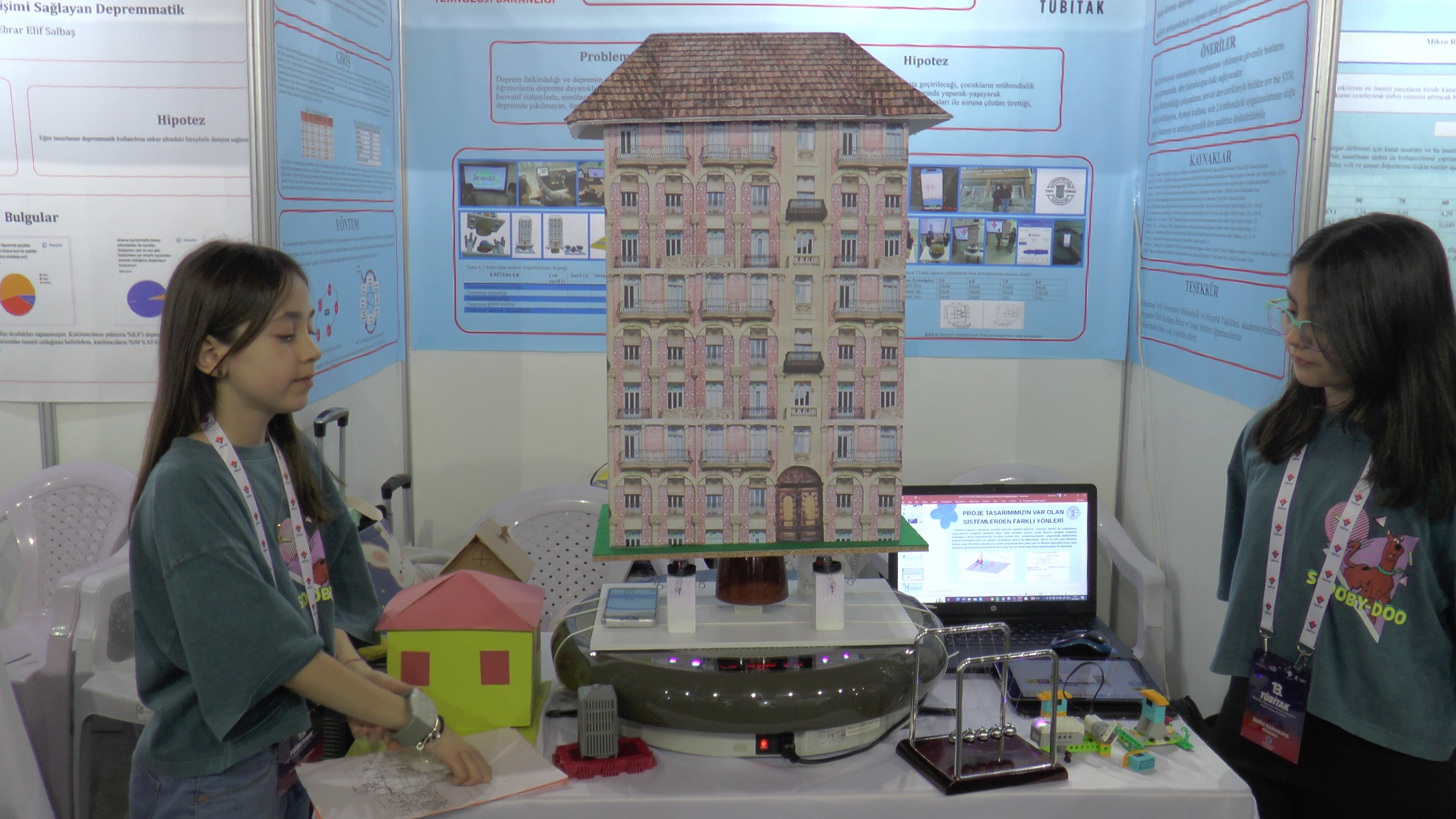 Küçük ellerden, büyük projeler! Öğrenciler 8 şiddetindeki depreme dayanıklı proje üretti!