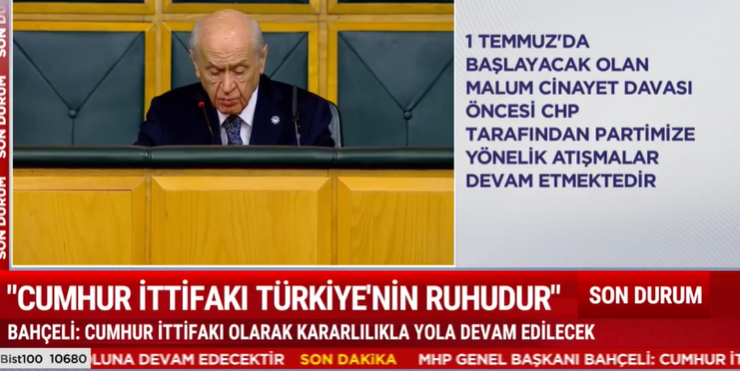 Devlet Bahçeli grup toplantısında konuştu: 'Dünya Savaşı'na karşı Teyakkuzda olmalıyız'