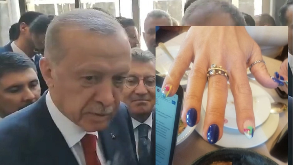 Cumhurbaşkanı Erdoğan'dan kendisine soru soran kadın gazetecinin ojelerine herkesi şaşkına çeviren açıklama! 'Ben mi rüyadayım'