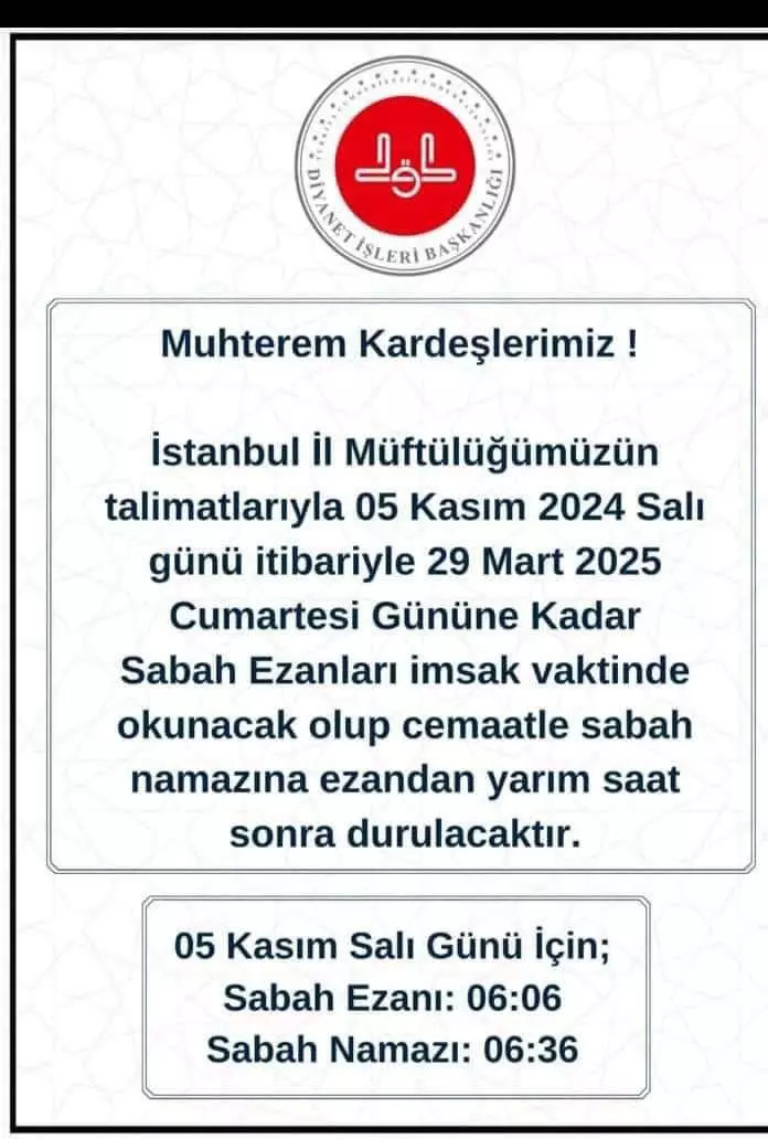 İstanbul'da namaz saati düzenlemesi: Sadece o tarihler arasında uygulanacak, işte o vakitler...