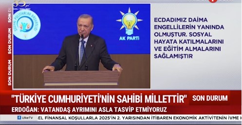 Cumhurbaşkanı Erdoğan, “Engelsiz Türkiye Programı”nda konuştu: Buradan bir müjdeyi paylaşmak istiyorum...