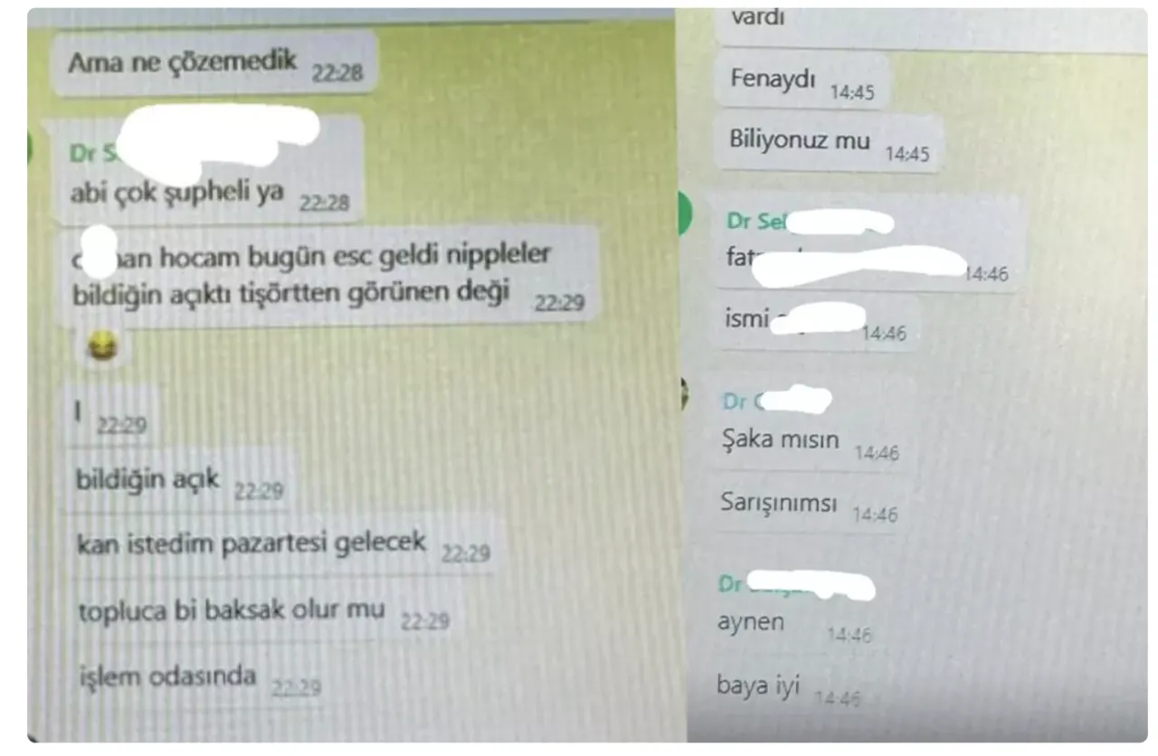 Hastalarla ilgili cinsel içerikli skandal sözler: Doktorların WhatsApp yazışmaları ifşa oldu!