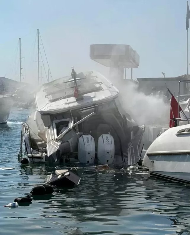 Bodrum limanında facia: Tekne patladı, yaralılar var!
