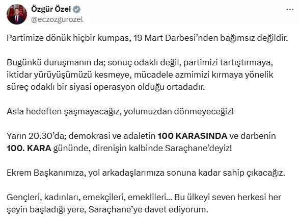 Özgür Özel tutuştu: CHP kurultay davasının ertelenmesinden sonra dikkat çeken açıklama!