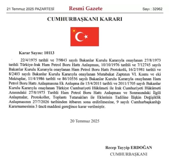 Cumhurbaşkanı Erdoğan imzayı attı: 52 yıllık tarihi anlaşma bitiyor