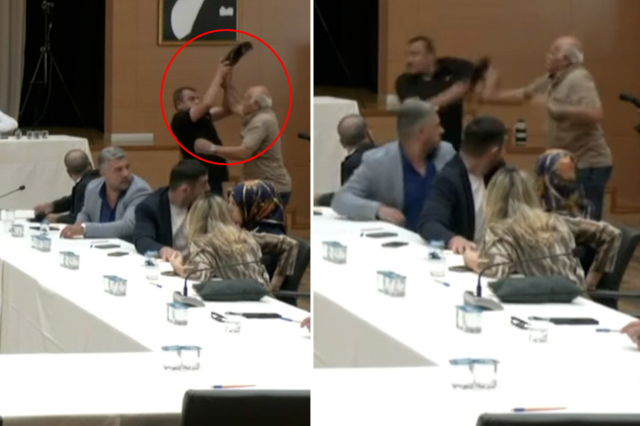 Şile'de Sacit Terzi belediye başkanvekili seçildi: Seçimde gerginlik, ayakkabısını eline alıp kürsüye fırlatmaya çalıştı!