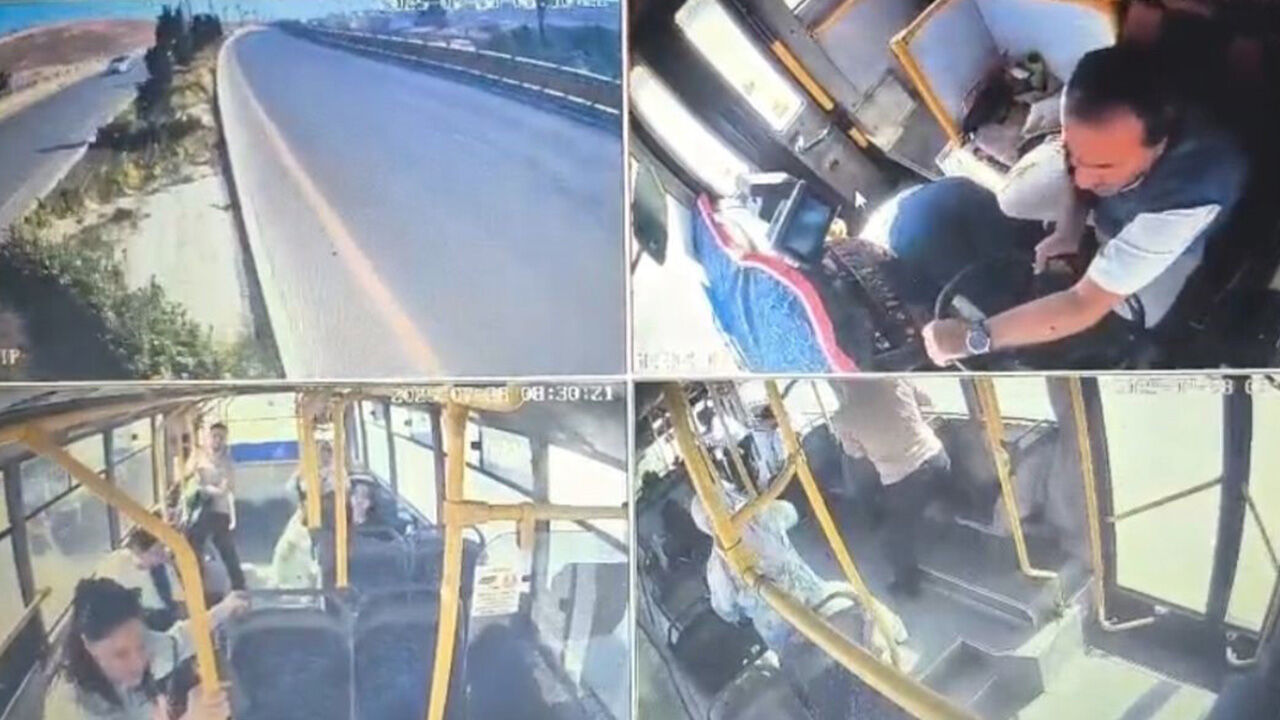 Ecel direksiyon başında yakaladı: Özel halk otobüsü şoförü, seyir halindeyken kalp krizi geçirdi!