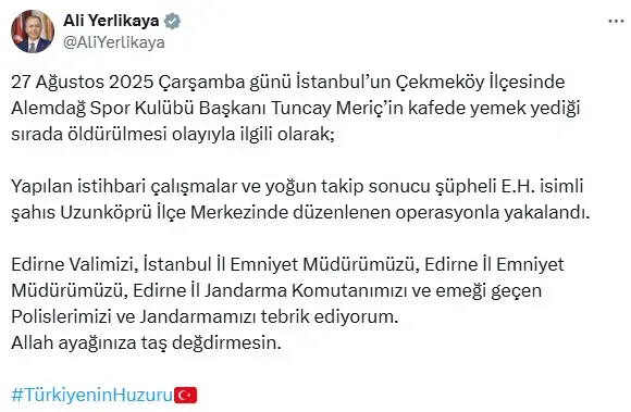 Kulüp başkanını kafede yemek yerken vurmuştu! Şüpheli yakalandı, neden vurduğu da ortaya çıktı
