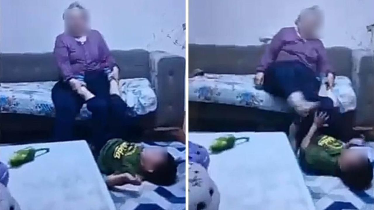 İzmir'de vicdanları sızlatan olay: Torununu acımasızca döven babaanne gözaltına alındı!