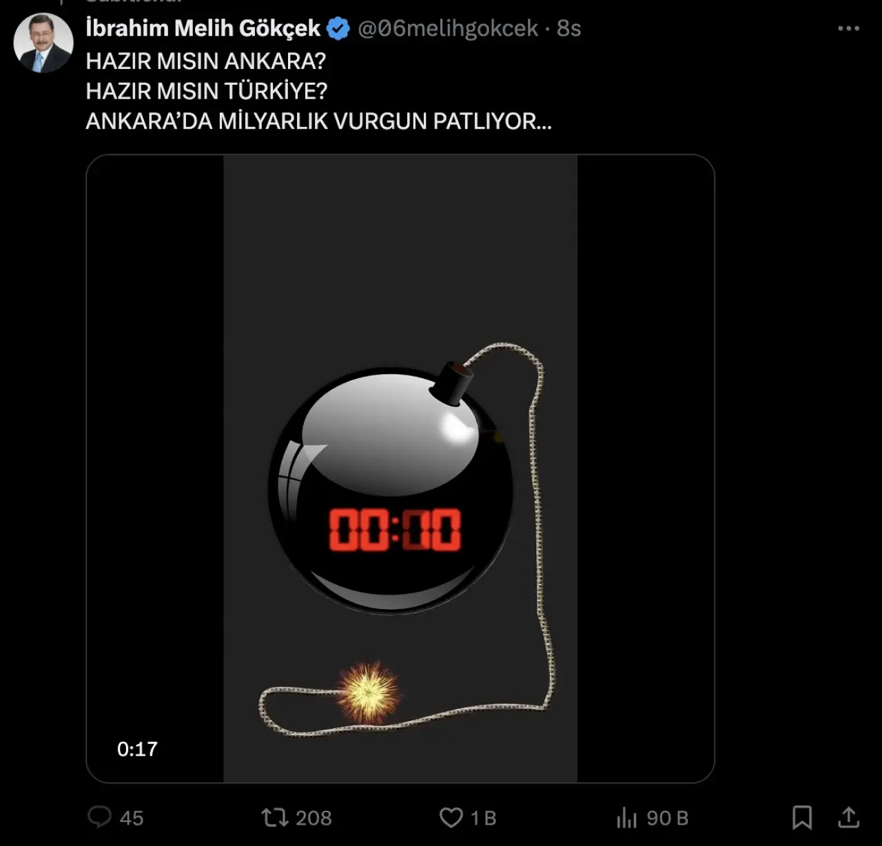 Gökçek gece yarısı bombayı patlattı: Hazır mısın Türkiye? Ankara'da milyarlık vurgun patlıyor!