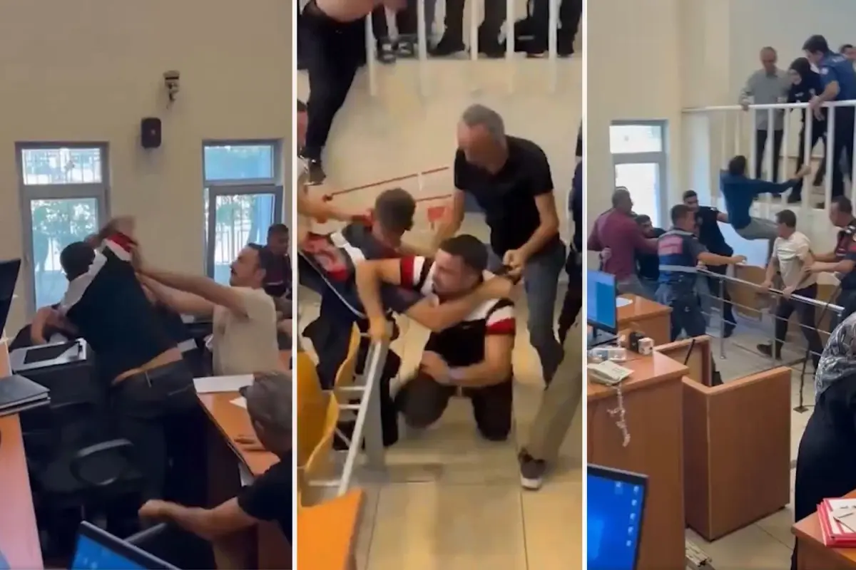 Diyarbakır Adliyesi karıştı: Tarafların birbirine girdiği kavgada yumruklar konuştu