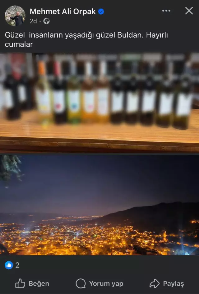 Belediye başkanından skandal paylaşım: Alkol şişelerini dizerek cuma mesajı attı!