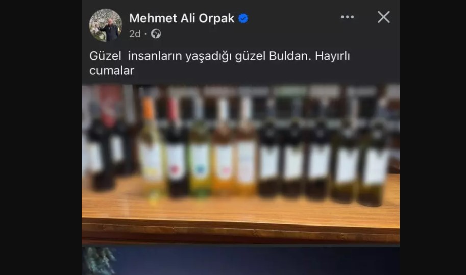 Belediye başkanından skandal paylaşım: Alkol şişelerini dizerek cuma mesajı attı!