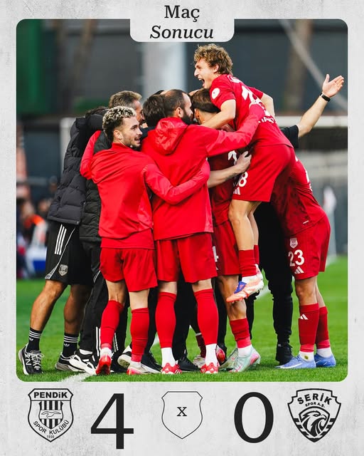 Pendikspor Serikspor'u 4-0 mağlup ederek liderliğini ilan etti