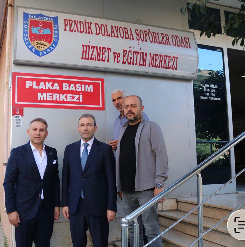 Ahmet Cin'den Pendik dolayoba şoförler odası başkanı Erkan Dakoğlu’na ziyaret