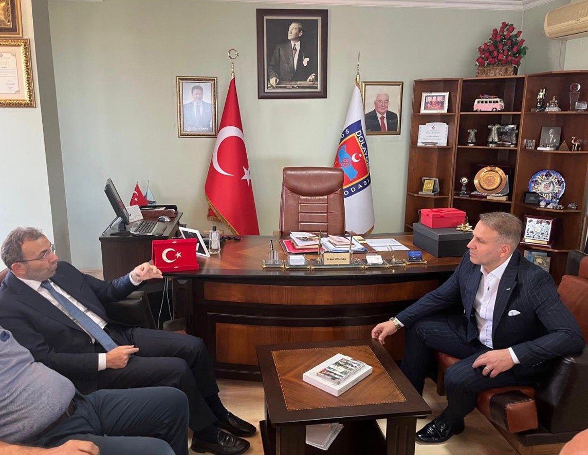 Ahmet Cin'den Pendik dolayoba şoförler odası başkanı Erkan Dakoğlu’na ziyaret