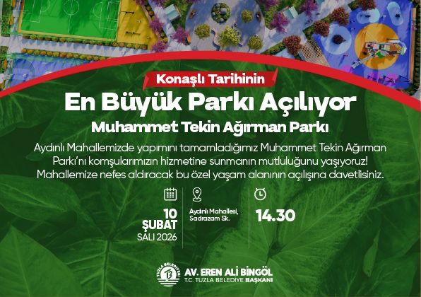 Tuzla'ya yeni bir nefes: Tekin Ağırman Parkı hizmete açılıyor