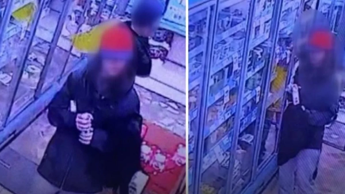 İki çocuğun garip hırsızlığı kamerada: Markette dans ederek tereyağı çaldılar!