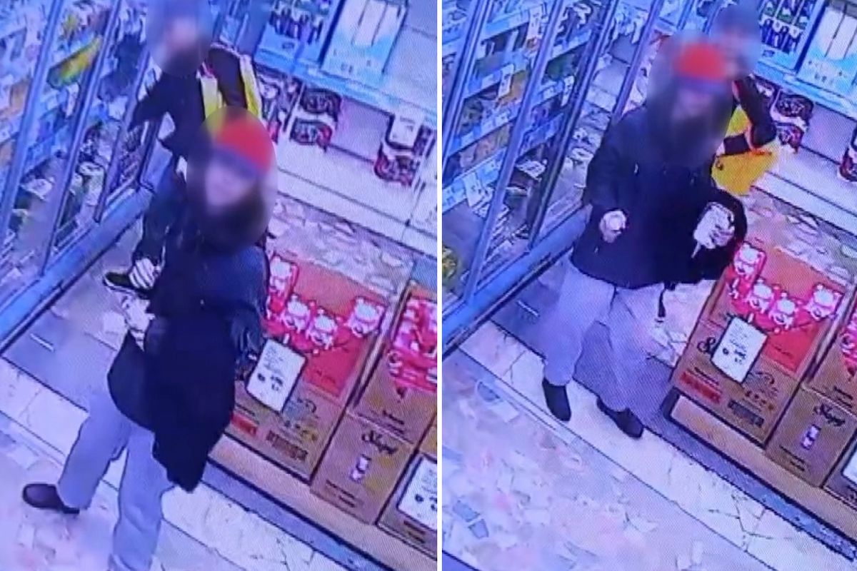 İki çocuğun garip hırsızlığı kamerada: Markette dans ederek tereyağı çaldılar!