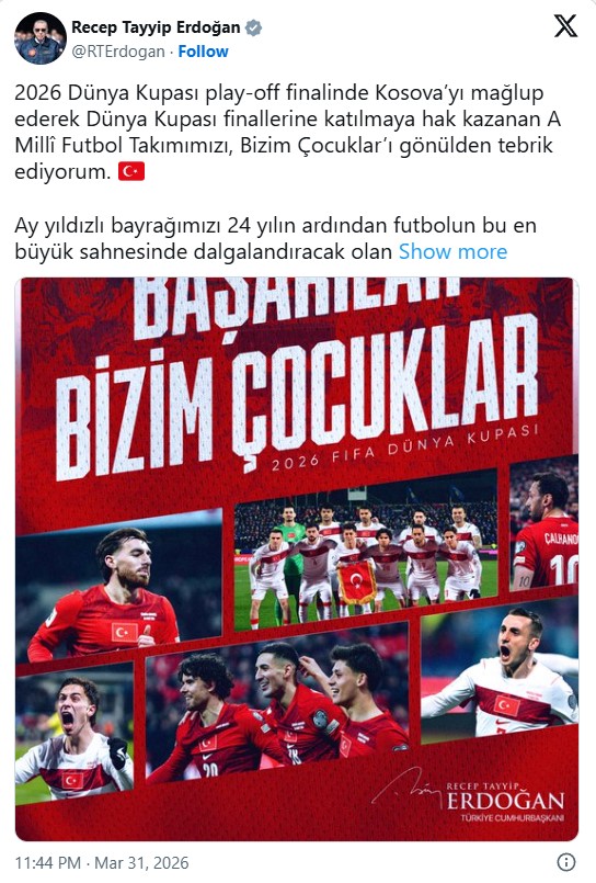 Türkiye Dünya Kupası anahtarını kaptı! Başkan Erdoğan ve Siyasilerden "Bizim Çocuklar"a tebrik yağmuru!