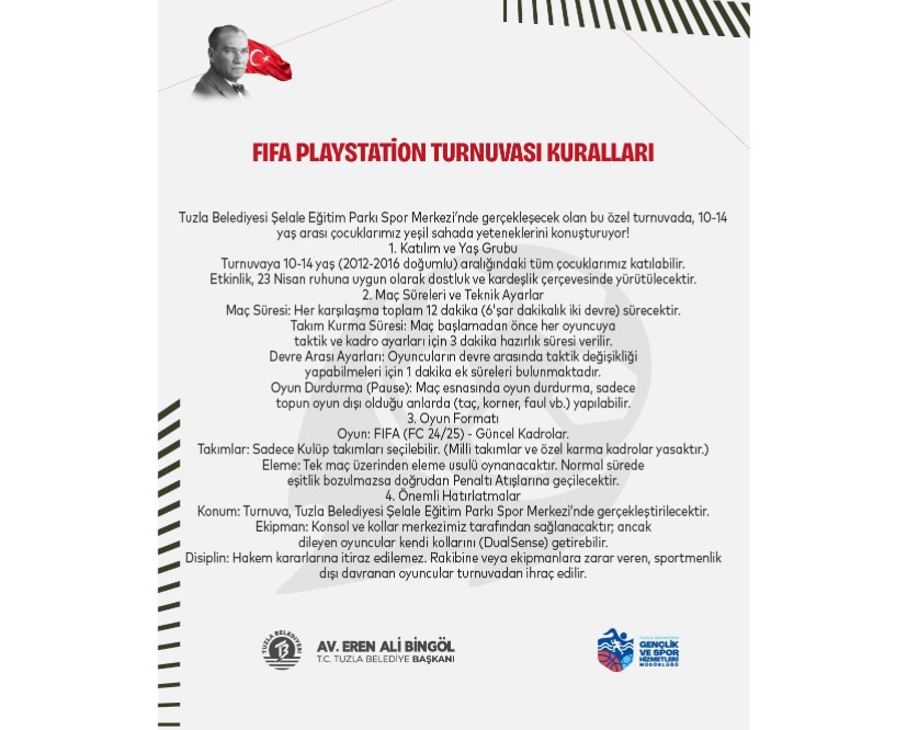 Tuzla’da 23 Nisan coşkusu E-Sporla buluşuyor