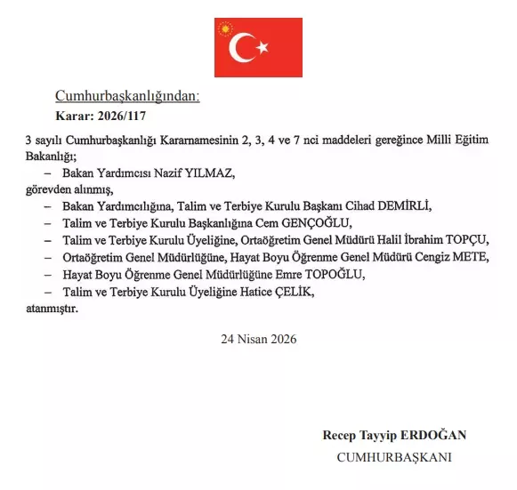 Resmi Gazete'de yayımlandı: Milli Eğitim Bakanlığında görev değişimi!
