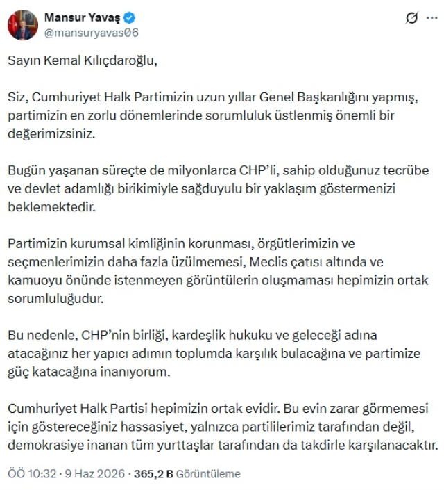 Kemal Kılıçdaroğlu'ndan CHP grup toplantısına ilişkin son dakika açıklama: 14.00'te genel merkezdeyiz...