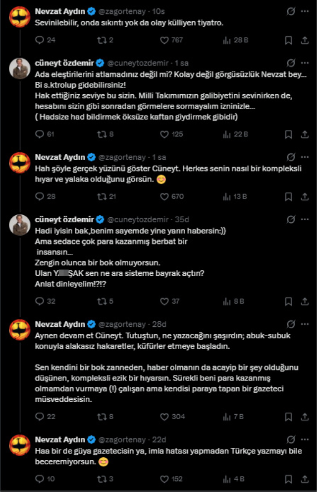 Cüneyt Özdemir ve Nevzat Aydın'dan olay sözler: Küfürler havada uçuştu