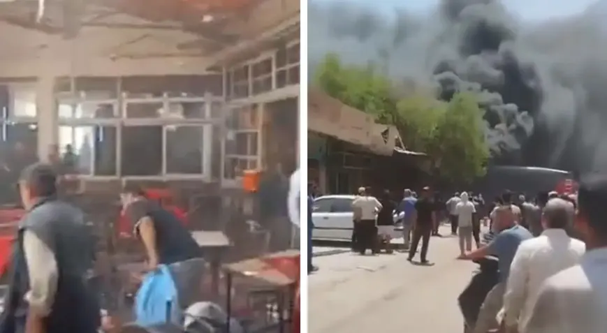 SSuriye'nin başkenti Şam'da büyük patlama: Kafe savaş alanına döndü, çok sayıda yaralı var!