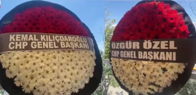 Olcay Baykal'ın cenazesinde Kılıçdaroğlu ve Özel yan yana: Törendeki çelenkler dikkat çekti