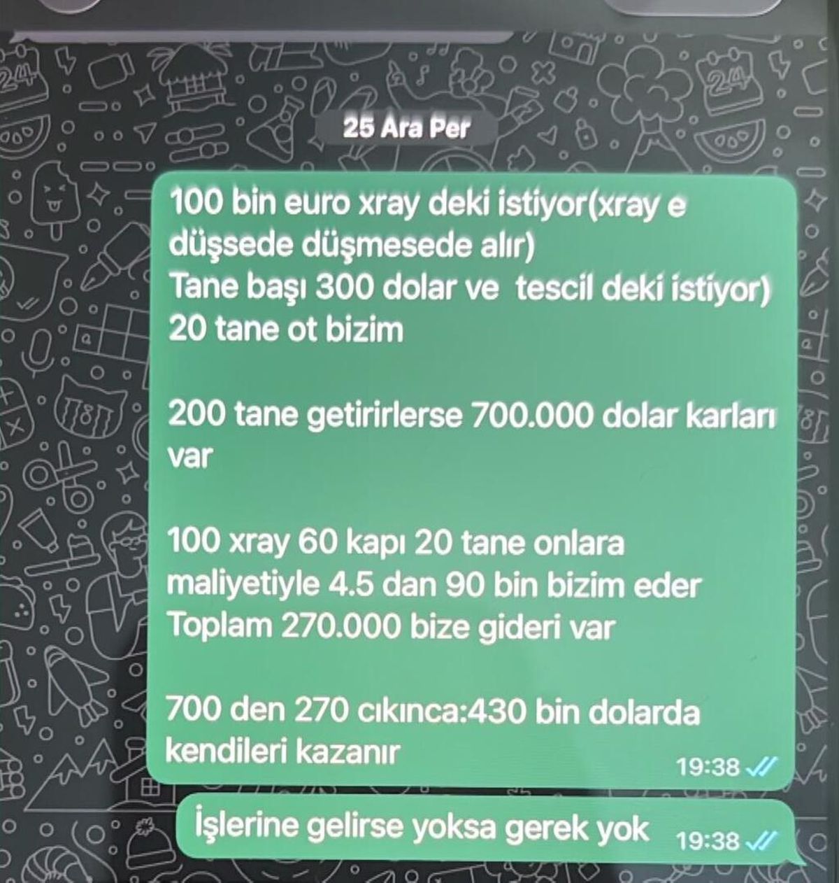 Memurların yazışmaları ortaya çıktı: İşte, 270 bin Euro'luk rüşvet pazarlığı!