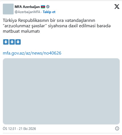 Azerbaycan 31 Türk vatandaşını kara listeye aldı: Fatih Erbakan ve Ahmet Çakar başta, ülkeye girmesi yasak!
