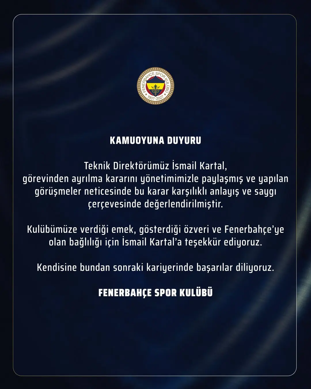 Fenerbahçe'de İsmail Kartal dönemi sona erdi: Yeni teknik direktör kim olacak?