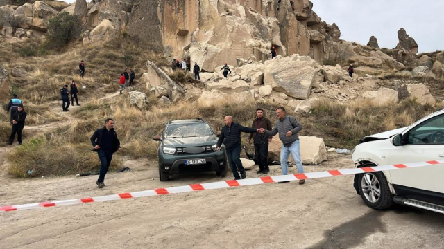 Kapadokya'dan acı haber: Çöken Peribacasının altında kalan 2 kişi hayatını kaybetti, 1 yaralı kurtuldu!