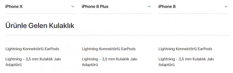 iPhone 8, iphone x ve İphone 8 Plus'ın özelikleri karşılaştırma