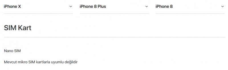 iPhone 8, iphone x ve İphone 8 Plus'ın özelikleri karşılaştırma