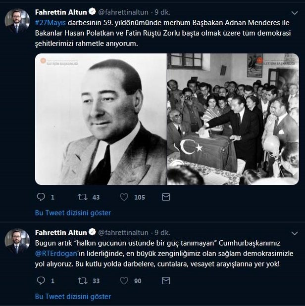 Cumhurbaşkanlığı'ndan 27 Mayıs mesajı!